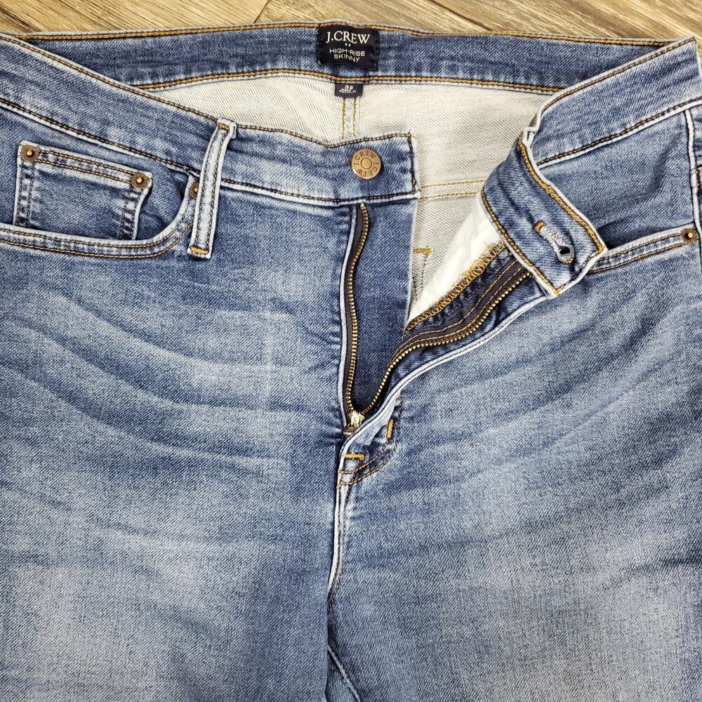 J. Crew Factory Women's High Rise Skinny Denim Jeans Size 32 - Picture 2 of 7